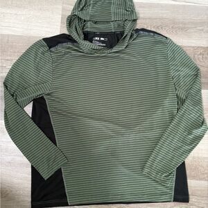 MSX by Michael Strahan Green and Black Striped Hoodie